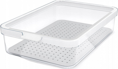 Organizues frigoriferi Rotho Cauma, 1.2L, plastikë transparente, i bardhë