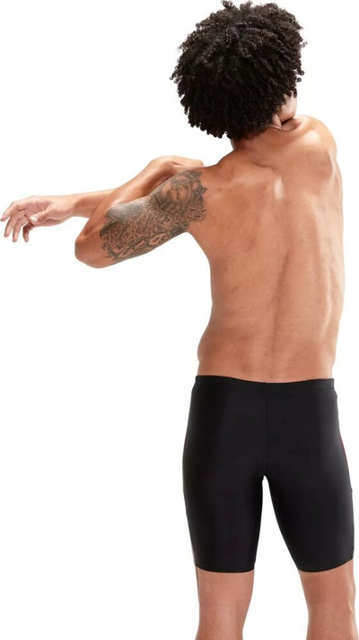 Rroba banje për çuna Speedo Dive Jammer, Endurance10, me lidhëse, të zeza me të kuqe