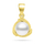 Set bizhuteri për femra Brilio Silver SET268Y, vathë + varëse, i artë