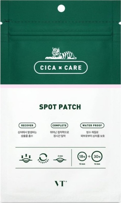 Фластер за акни VT Cosmetics Spot Patch, 48 парчиња, хидроколоиден, транспарентен