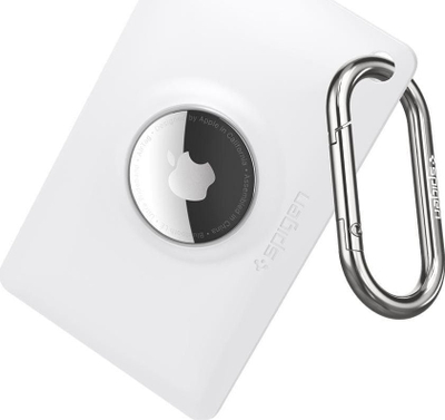 Mbajtëse kartele Spigen Air Fit për Apple AirTag, e hollë për portofol dhe çelësa, e bardhë