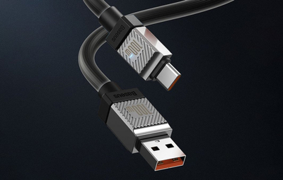 Kabllo USB Baseus CoolPlay CAKW000601, USB-A në USB-C, 1 m 100W, i zi