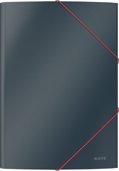 Folder kartoni Leitz Cosy, A4, me shirit elastik, gri