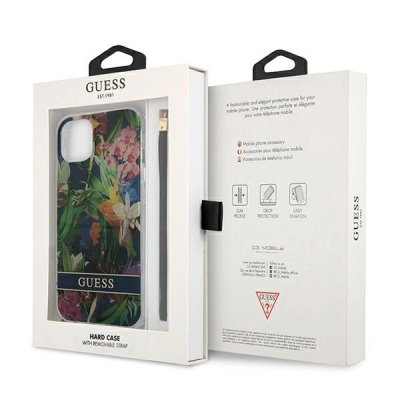 Kapak telefoni Guess për iPhone 13, 6.1", plastik, me lule, shumëngjyrësh