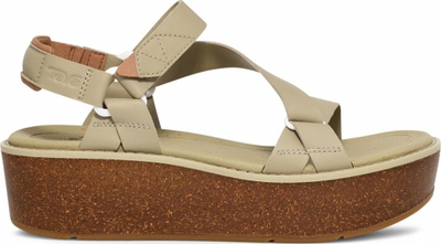 Sandale grash TEVA Madera Wedge, platformë, ngjyra Eucalyptus