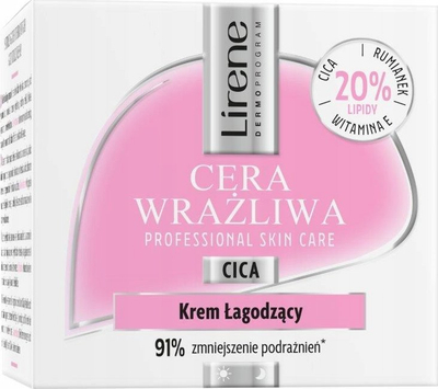 Krem fytyre Lirene Cera Wrażliwa CICA, për lëkurë të ndjeshme, ushqyes, 50ml