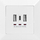 Prizë murale Digitus Charger Box, 1x USB C, 2x USB A, e bardhë