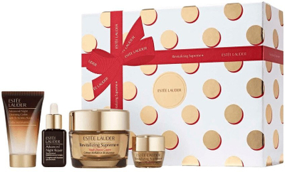 Set kozmetik Estée Lauder Supreme Skincare, krem fytyre, serum, xhel pastrues, balsam sysh