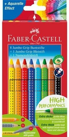 Set lapsash me ngjyra Faber-Castell Jumbo Grip 280921, 10 copë, shumëngjyrësh