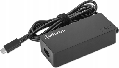 Полнач за лаптоп Manhattan USB C Power Delivery, 65W, излез Type C, бел