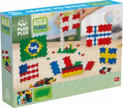 Set edukativ Plus Plus Learn To Build Flags, 700 copë, shumëngjyrësh