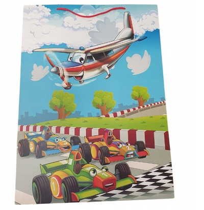 Qese dhuratash JU PITER JP 4606L, 40x56x25cm, me fund të gjerë, me ca lloje dizajnesh