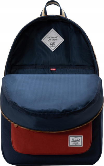 Çantë shpine Herschel Settlement, 23L, ndarje për laptop, blu Black Iris Red Ochre