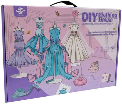 Set lodër dizajn mode Askato Fashion Design Set, manekinë, aksesorë krijues, shumëngjyrësh
