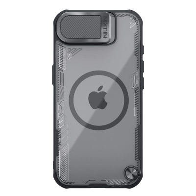 Mbulesë telefoni Nillkin Iceblade Prop Magnetic, për iPhone 16e, MagSafe, me kapak kamere, e zezë