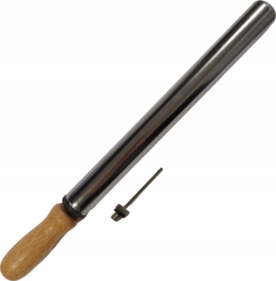Pompë dore Spartan Metal 30 cm për topa sportivë, ngjyrë argjendtë