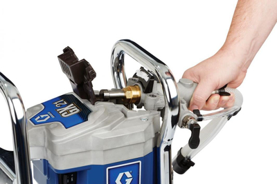 Spërkatës boje Graco GX 21, pompë me piston, zorrë 15 m, blu