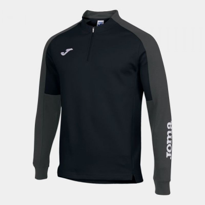 Hanorak sportiv Joma Eco Championship për burra, prej poliestëri të ricikluar, me kapuç, ngjyrë e zezë anthracite