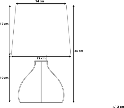 Lampë tavoline Beliani Agueda, 36cm, stil modern, e zezë