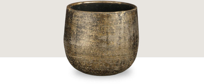 Vazo dekorative Mica Decorations Marcus, 18x18x16 cm, qeramike, bronzi