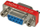 Adapter serial Lindy DB-9 në DB-9, mini, i kuq