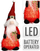 Figurinë zbukuruese Babagjysh me LED, 51cm, prej plushi, shumëngjyrëshe