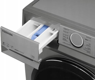 Lavatriçe Toshiba TW-BL80A2PL, 7 kg, 1200 RPM, klasa B, ngjyrë argjendi