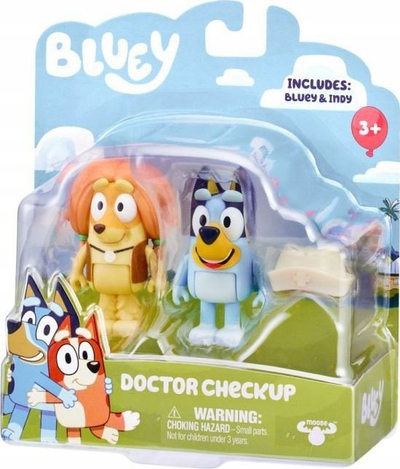 Set figura TM Toys Bluey Visit to the Doctor, 2 figura, shumëngjyrëshe