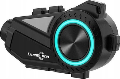 Interkom për motor Freedconn R3, Bluetooth, me incizim, i zi