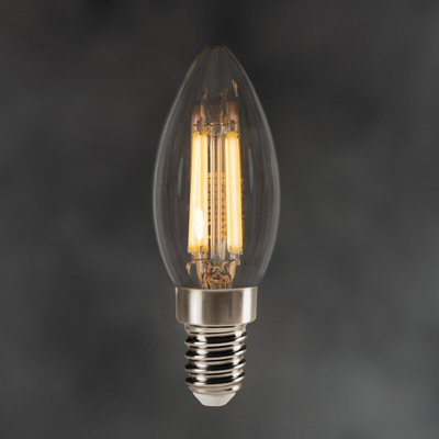 Llambë LED filament C35, 5.9W E14, 806lm 2700K, e ngrohtë