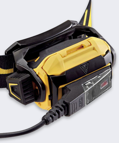 Dritë koke Petzl PIXA R E120CA00, 600 lumene, bateri rikarikueshme 1250 mAh, e zezë verdhë