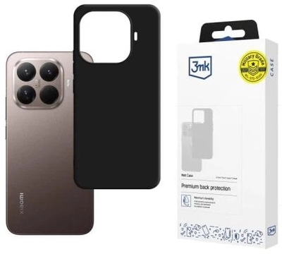 Kuti mbrojtëse Xiaomi 3mk Matt Case për 15T Pro 5G, mat, e butë, e zezë