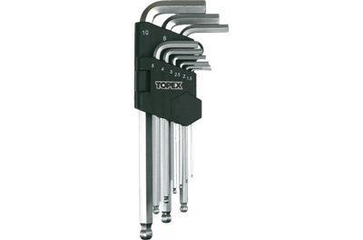 Set çelësash gjashtëkëndor Topex, L, 1.5 - 10 mm, 9 copë