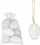 Vezë zbukurimi për Pashkë Decoration Eggs, 6 cm, set me 6 copë, bardhë gri