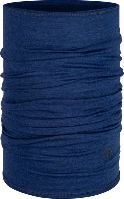 Shami shumëpërdorimshme Buff Merino Lightweight Solid, lesh Merino 100%, kobalt i errët