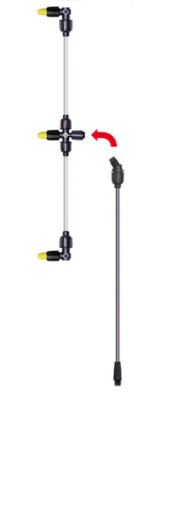 Langë horizontale Marolex R03MR60SK, 3 rreshta, për spërkatës profesional, gri