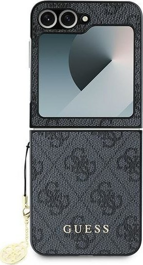 Maskë telefoni Guess 4G Charm për Samsung Galaxy Z Flip 6, me varëse zbukuruese, e zezë