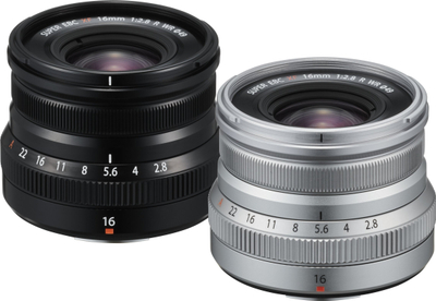 Objektiv Fujifilm XF 16mm f/2.8 WR, X-Mount, ngjyrë argjendi