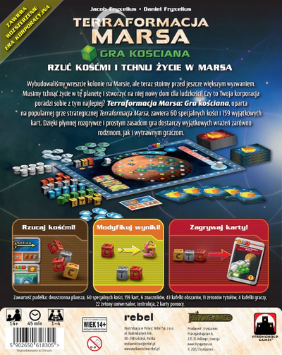 Lojë tavoline Rebel Terraforming Mars The Dice Game, strategjike, me zare