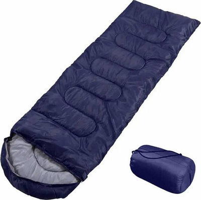 Qese fjetjeje kampingu Mummy Warm, HollowTech Fiber, me kapuç, gri kaltër