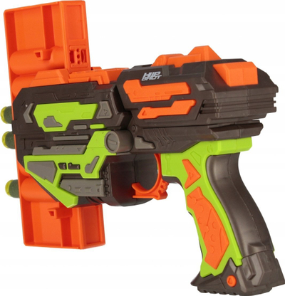 Lodër pistoletë me shigjeta Mega Creative Dart Gun, set me gëzhoja, plastike, portokalli jeshile