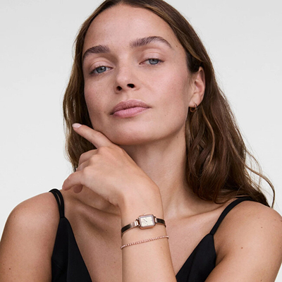 Orë grash Daniel Wellington Quadro Mini 15x18 DW00100799, ari rozë