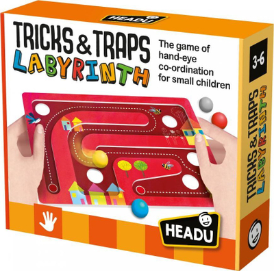 Lojë labirinti Headu Tricks and Traps, 6 pista, për kalamaj 3-6 vjeç, shumëngjyrëshe