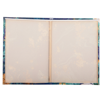 Pikturë murale Gobi HM4777, kanavacë e printuar, 98x68cm, blu jeshile