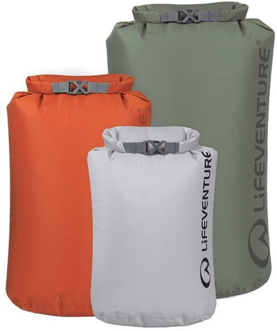 Qese ujëpërçuese Lifeventure Waterproof, 5L, mbyllje me palosje, gri
