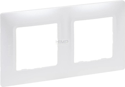 Kornizë dyshe Legrand Niloe Selection 762062, 86 x 156mm, pearl