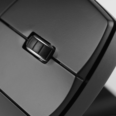 Maus ergonomik Contour Design Unimouse, pa tel, për dorën e djathtë, i zi