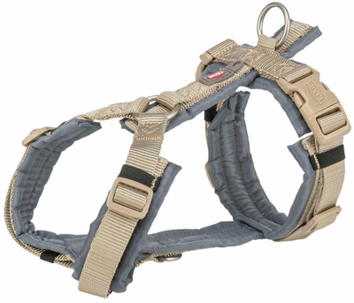 Set qafore dhe leckë Trixie Premium Trekking, 53-64 cm, najlon, ngjyrë bezhë dhe gri