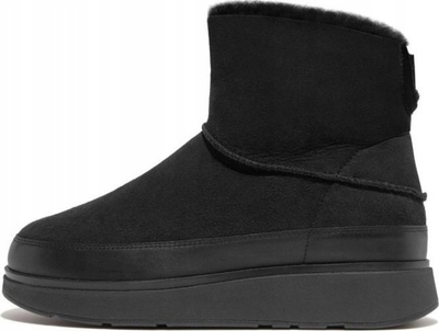 Çizme FitFlop GEN-FF Mini Double-Faced Shearling GS6-090, lëkurë dele, shollë Microwobbleboard, të zeza