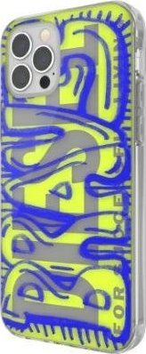 Maskë telefoni Diesel CLEARAOP për iPhone 12 12 Pro, plastike e tejdukshme, jeshile me blu